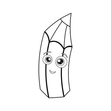 Cute vector pencil illustration for coloring book. Coloring book page for fun Stock Illustration