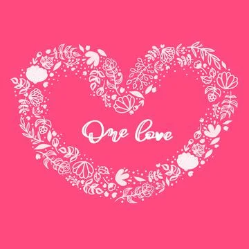 Cute vector postcard about love Stock Illustration