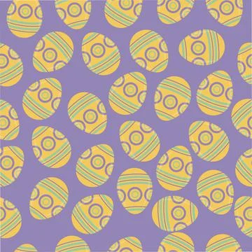 Cute vector seamless pattern on Easter theme Stock Illustration