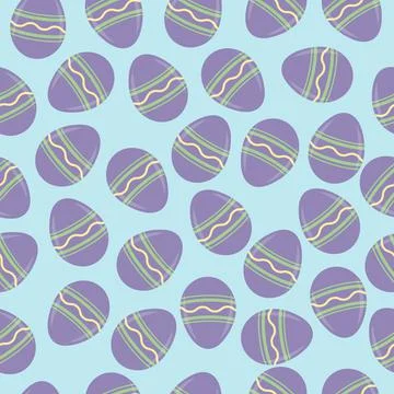 Cute vector seamless pattern on Easter theme Illustrazione stock