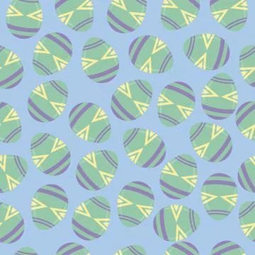 Cute vector seamless pattern on Easter theme Stock Illustration