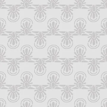 Cute vector seamless Pattern with gray Leaves Stock Illustration