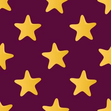 Cute vector seamless pattern (tiling) made of stars. endless texture can be u Illustrazione stock