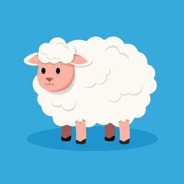 Cute vector sheep farm animal Stock Illustration