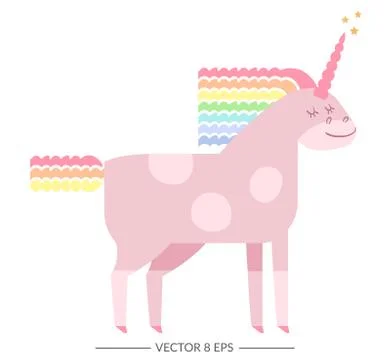 Cute vector unicorn Stock Illustration