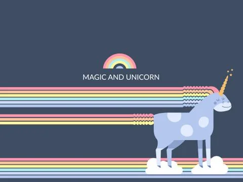 Cute vector unicorn Stock Illustration