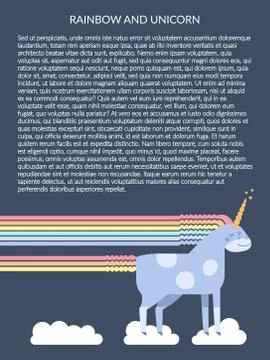 Cute vector unicorn Stock Illustration