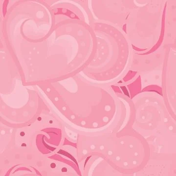 Cute vector valentines seamless pattern with hearts Illustrazione stock