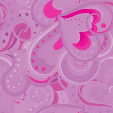 Cute vector valentines seamless pattern with hearts Stock Illustration