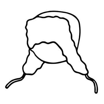 Cute vector winter hat on white background Stock Illustration