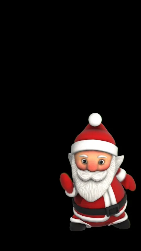 Cute vertical video of santa dancing salsa isolated with copy space. Seamless Stock Footage 320267250