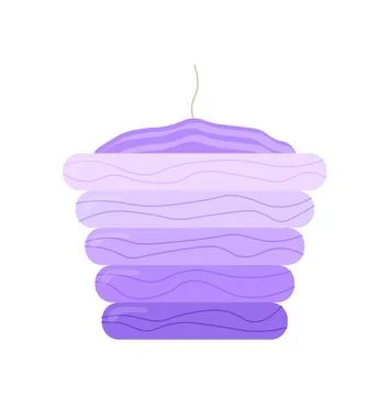 Cute violet candle. Aromatherapy, relaxation and rest. Decor element for home Stock Illustration