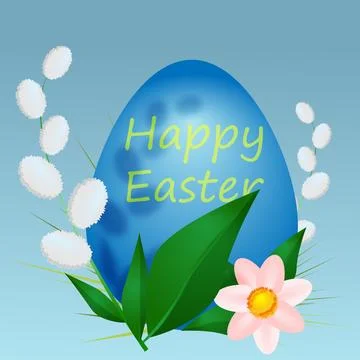 Cute volumetric egg for easter celebration illustration Stock Illustration