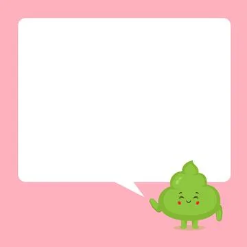 Cute Wasabi with Speech Bubbles Stock Illustration