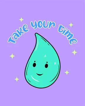 Cute water character vector design Stock Illustration