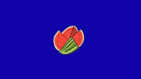 Cute Watermelon Animation Loop 4K 動画素材 340368137
