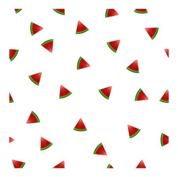 Cute watermelon background. Seamless pattern.Vector. Stock Illustration