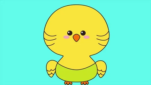 Cute wavy parrot. Abstract loop animation 動画素材 293341622