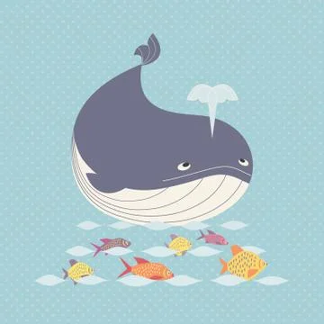 Cute whale icon.1 Stock Illustration
