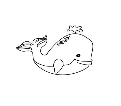 Cute whale - vector Illustrazione stock