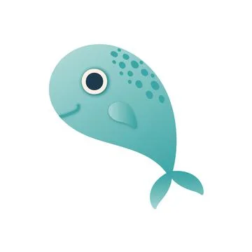 Cute whale Vector illustration Stock Illustration