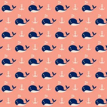 Cute whales Stock Illustration