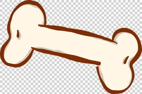 Cute White Bone Hand Drawn Illustration Stock-Illustration
