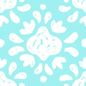 Cute white floral elements pattern 스톡 일러스트