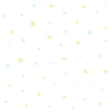 Cute white seamless pattern with snow and stars Stock Illustration