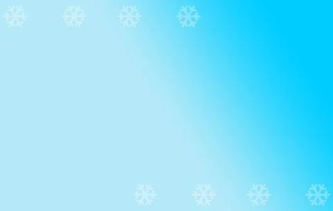 Cute White Snowflakes Border Frame On Blue Background. Illustrazione stock