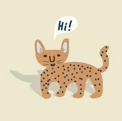 Cheetah icon. Simple style the wild nature theme poster background