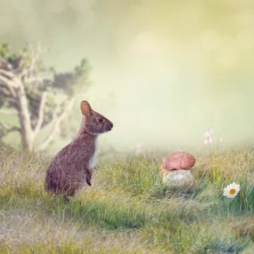 Cute Wild Rabbit Stock Photos