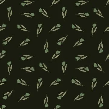 Cute wildflower seamless pattern. Decorative floral ornament. Stock Illustration