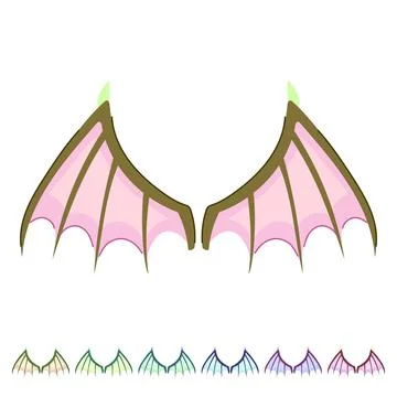 Cute wings dragon vector cartoon graphic Stockillustratie