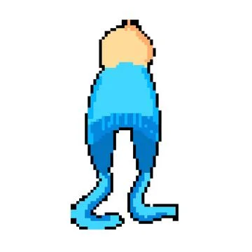 Cute winter hat kid pixel art vector illustration Stock Illustration