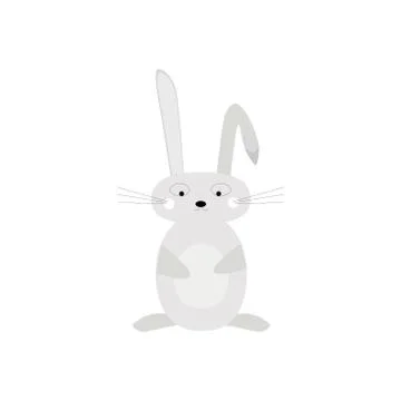 Cute winter rabbit. Vector illustration. Winter holidays, baby shower, birthday Stock Illustration