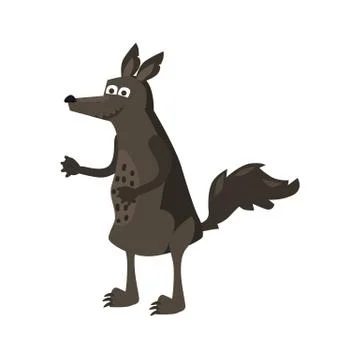 Cute Wolf, forest animal, suitable for books, websites, applications, trend イラスト素材