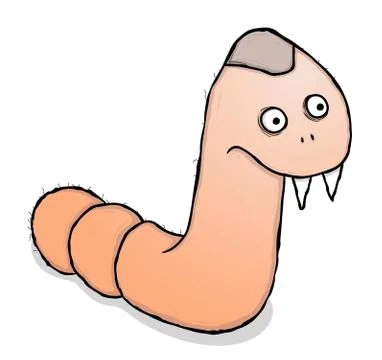 Cute worm Stock Illustration