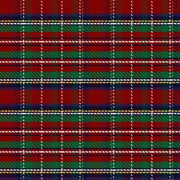Cute xmas red plaid vector seamless pattern. Checkered scottish flannel print Stock Illustration
