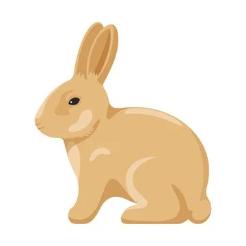 Cute yellow Easter bunny Stock Illustration