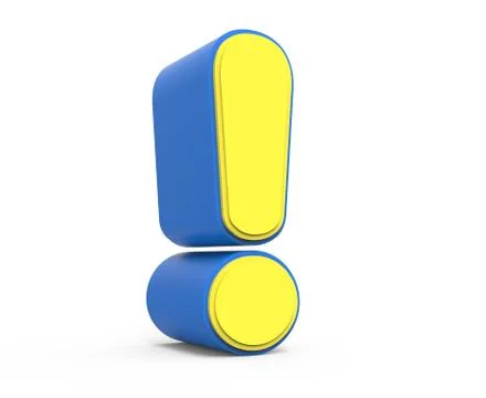 Cute yellow exclamation Stock Illustration