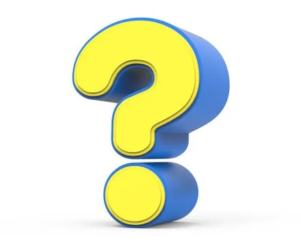 Cute yellow question mark Stock Illustration