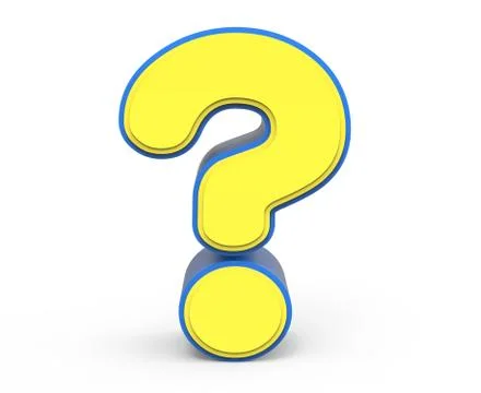 Cute yellow question mark Stock Illustration