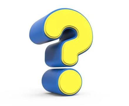 Cute yellow question mark Stock Illustration