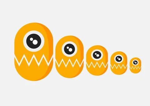 A cute yellow robot Stock Illustration