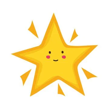 Cute yellow star Stock Illustration