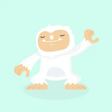 Cute yeti. Stock Illustration