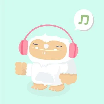 Cute yeti. Stock Illustration