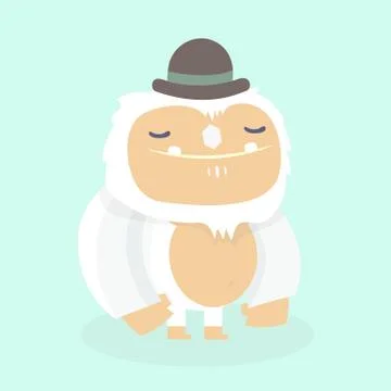 Cute yeti. Stock Illustration