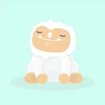 Cute yeti. Stock Illustration